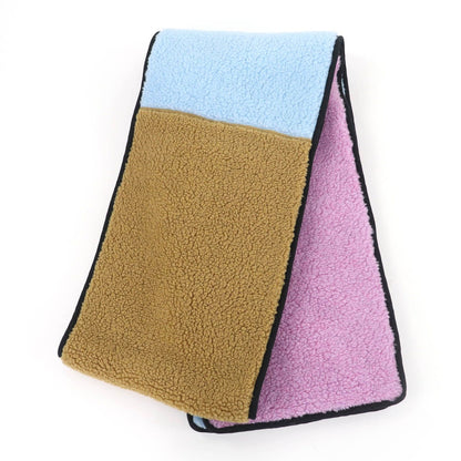 Loewe Cotton Logo Large Shearling Scarf Shawl Multicolor — view 3