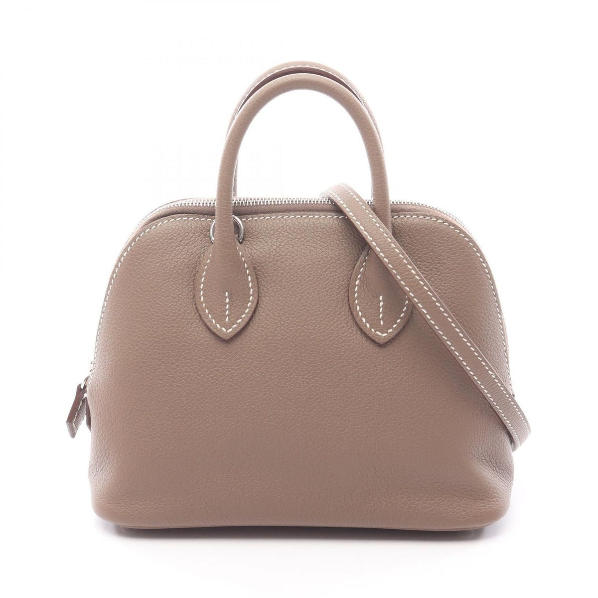 Hermes Handbag Bolide Mini Etoupe Leather