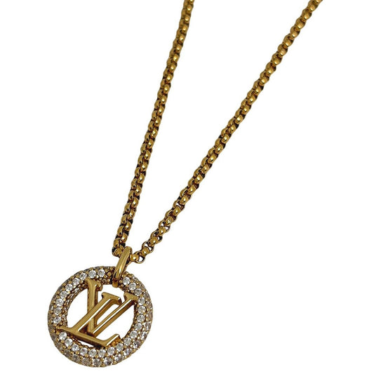 Louis Vuitton by Night Necklace LV Rhinestone Gold