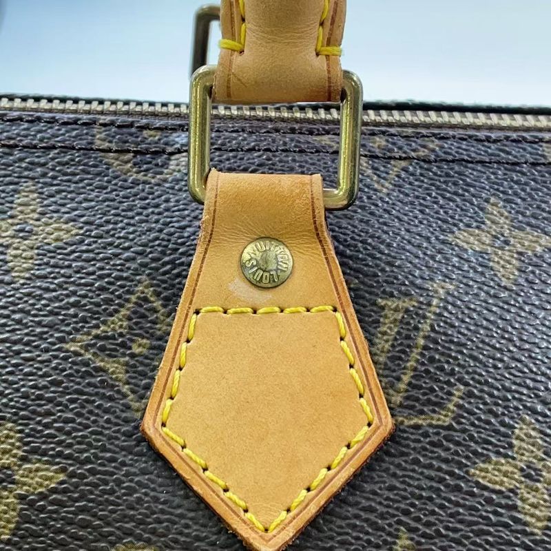 Louis Vuitton Speedy 35 Monogram Leather X PVC Brown Handbag Gold M41524