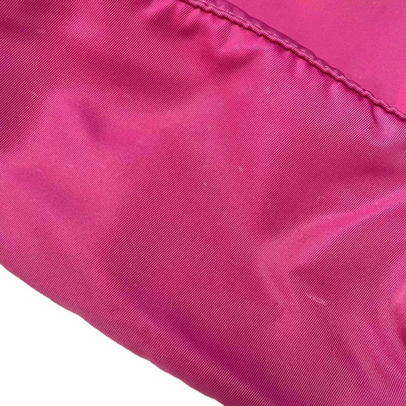 Prada Nylon Draw String Ring Pouch Draw String Bag Pink