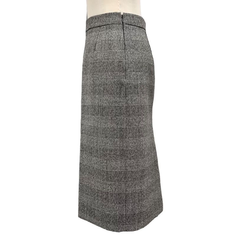 Prada Bottoms Wool Gray Skirt Tweed
