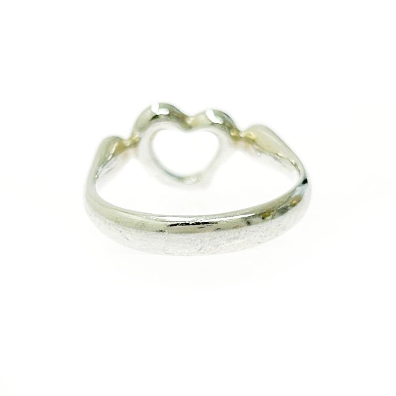 Tiffany & Co Silver Open Heart Ring 2.3g 925 Engraved 423833 Ring
