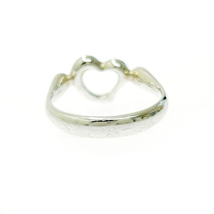 Tiffany & Co Silver Open Heart Ring 2.3g 925 Engraved 423833 Ring