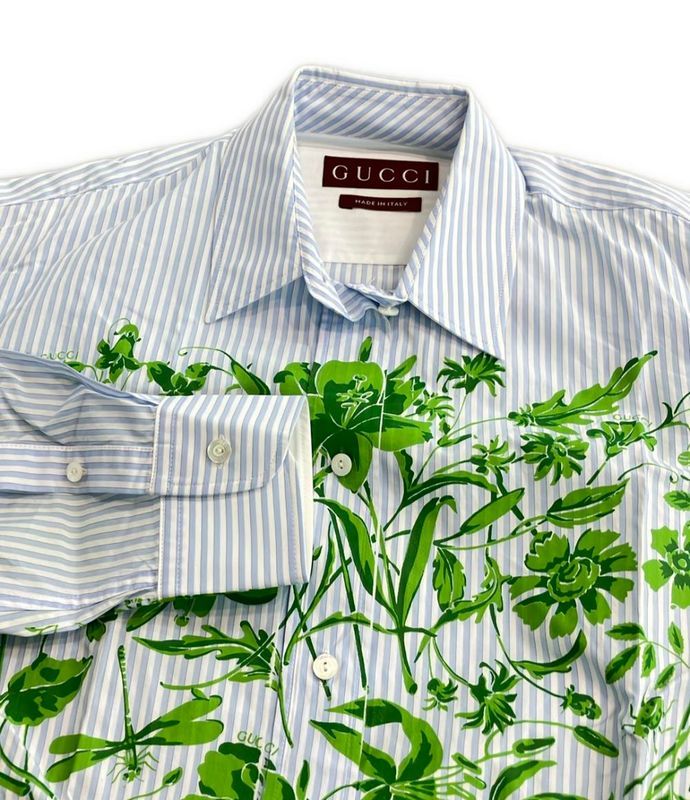 Gucci Long Sleeve Shirt Flower Print Women's Size 40 (S) Gucci