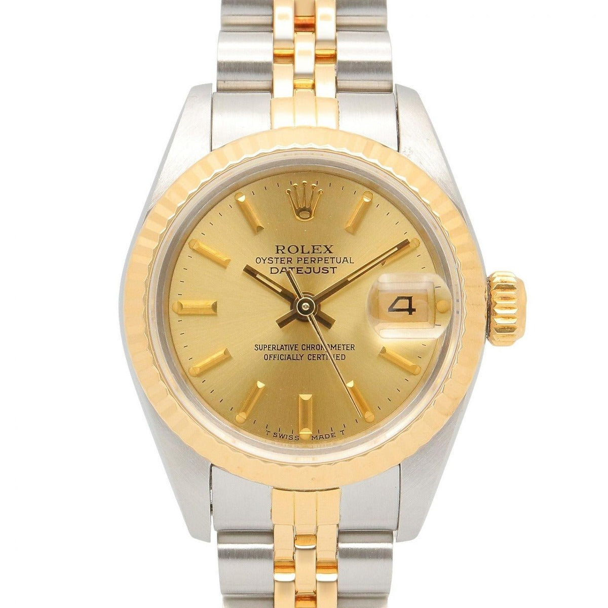Rolex Watch Datejust No 90 Champagne Bar CH 18K