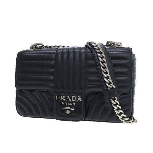 Prada Diagram Chain Leather Black
