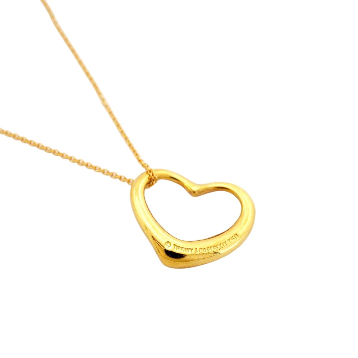 Tiffany & Co Necklace Open Heart 18k Yellow Gold — view 2