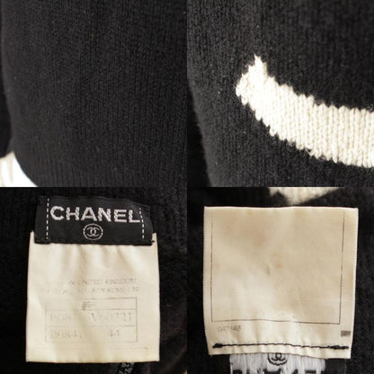Chanel 96A Cashmere Back Logo Deca Coco Mark High Neck Knit Sweater Top