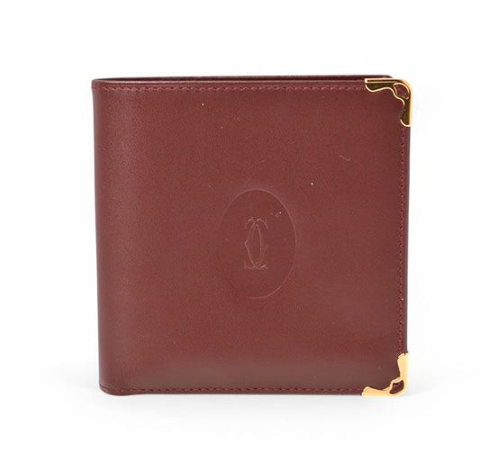 Cartier Fold Wallet Vintage Cartier Men's Wallet Must De Cartier Bordeaux
