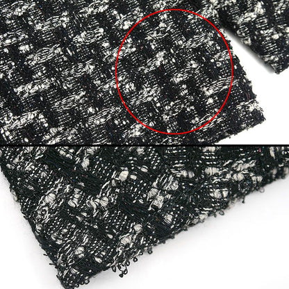 Chanel Tweed Jacket 36 Black Ladies