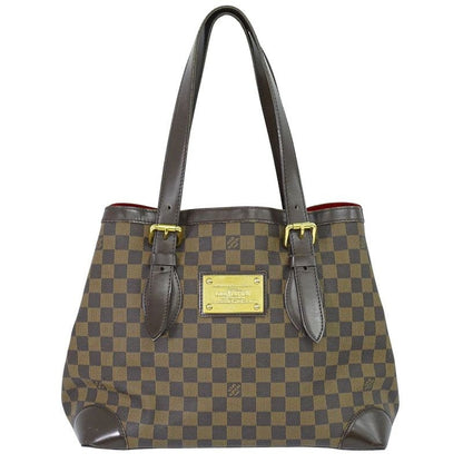 Louis Vuitton Hampstead MM Damier Ebene Tote Bag Handbag Brown