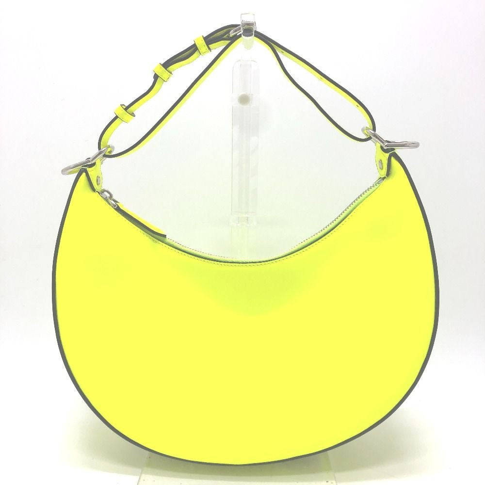 Fendi Shoulder Bag Graffiti Leather Yellow