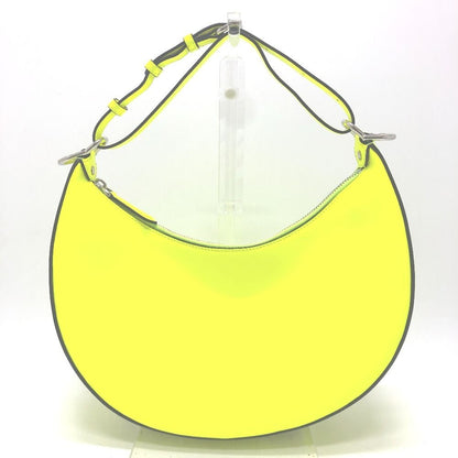 Fendi Shoulder Bag Graffiti Leather Yellow