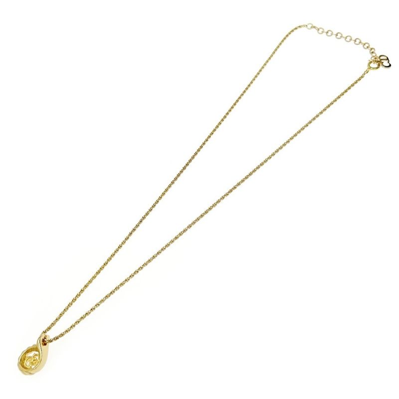 Christian Dior GP CD Logo Twist Necklace Women's Gold 403996 Necklace