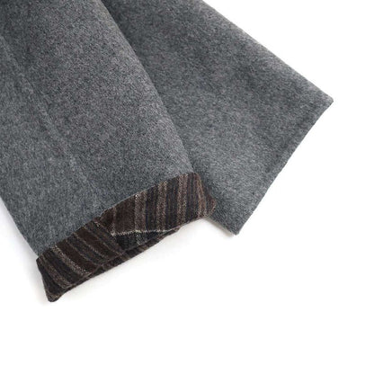 Louis Vuitton Mouton Boa Collar Wool Cashmere Coat H8c10euw3 Gray 46