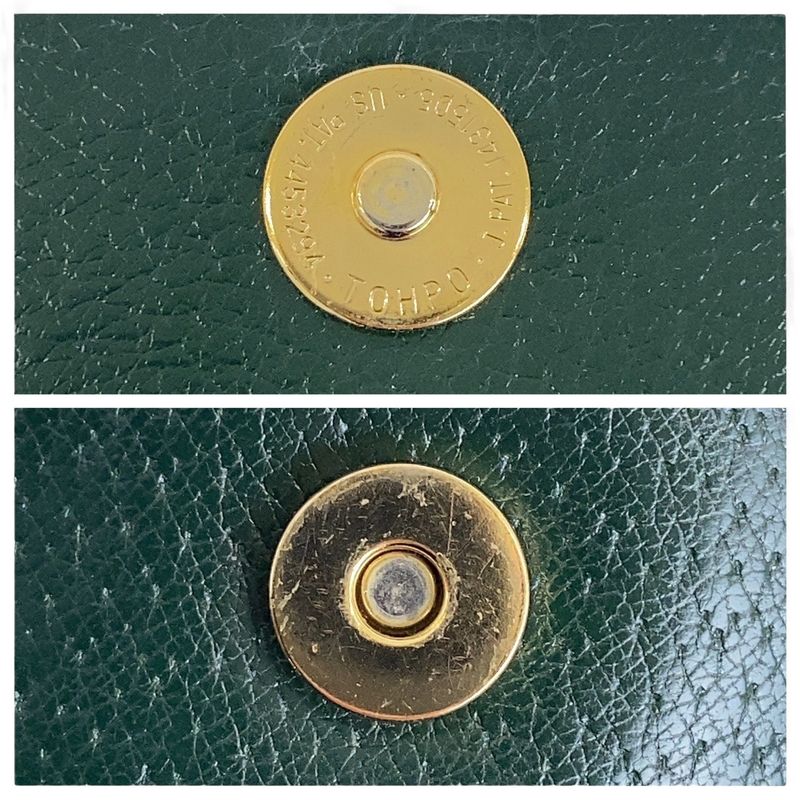 Gucci Vintage Old Gucci Green Gold Hardware Leather 007 261 0074 Shoulder Bag