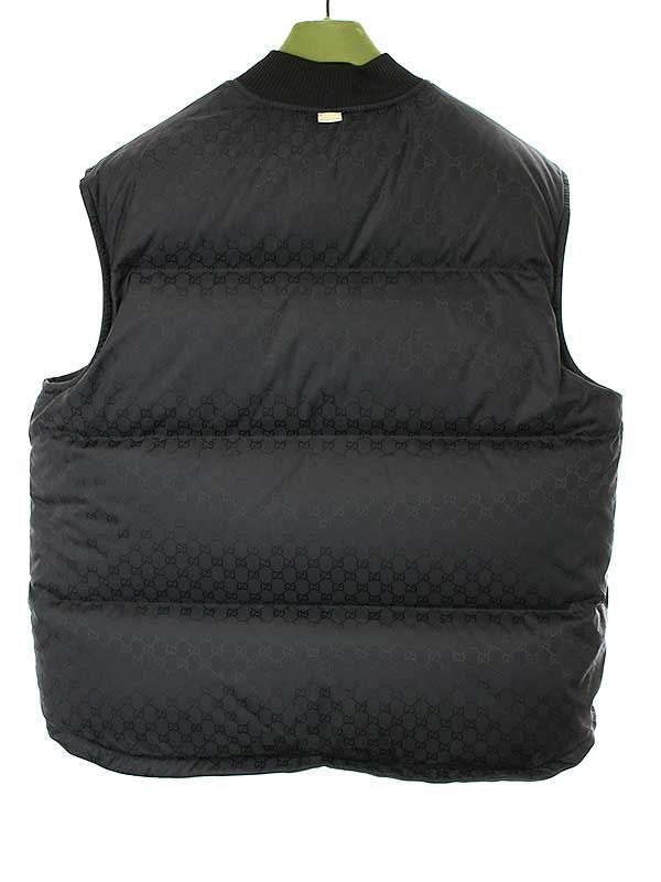 Gucci 24ss Cotton Canvas Reversible Goose Down Vest Gray 50 774339 Z8bq0