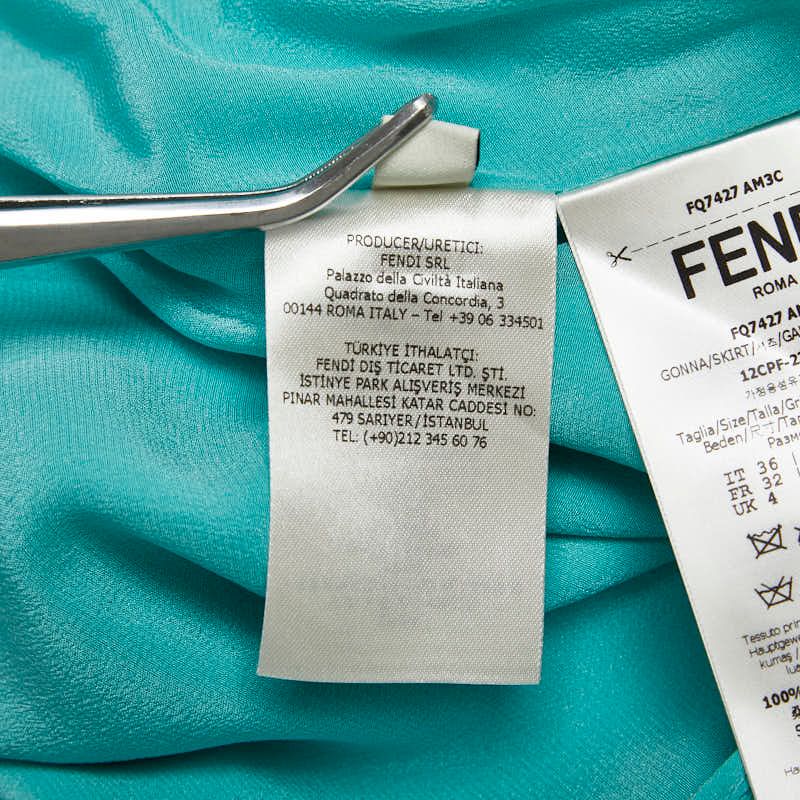 Fendi Sequined Skirt Size: 36 Light Blue Silver Silk Women's Fendi