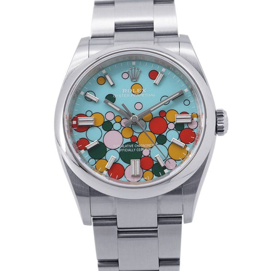 Rolex Oyster Perpetual 36 Watch Turquoise Blue Celebration Dial