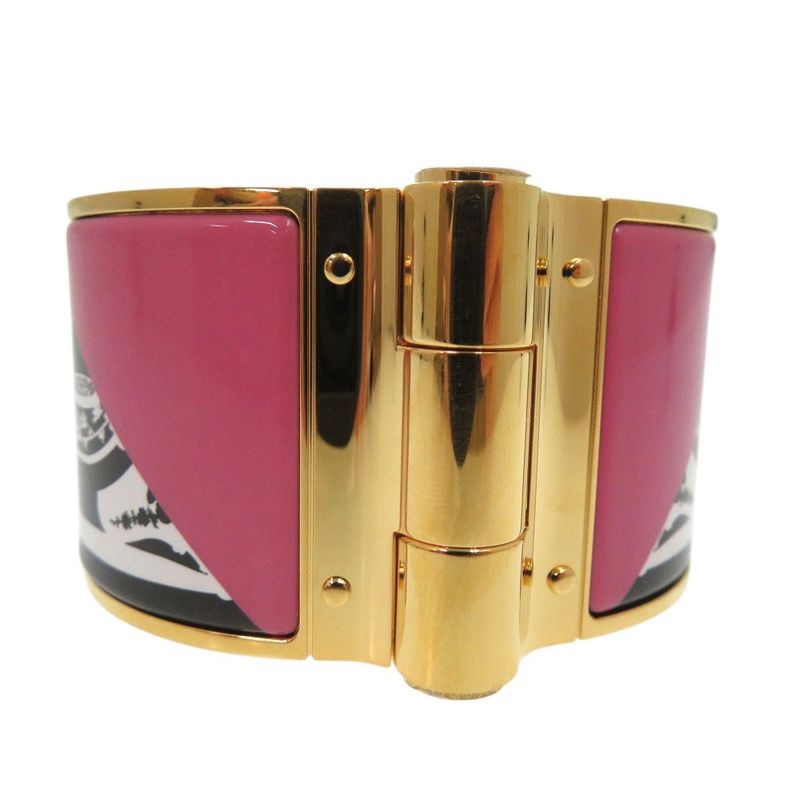 Hermes Emile GM Bangle Bracelet Charnière Enamel Gold 1874 Hermes