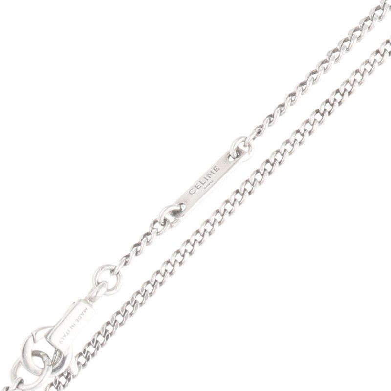 Celine 460sj6bcz.01xs Arrow Rhodium Finish Crystal Necklace Men's