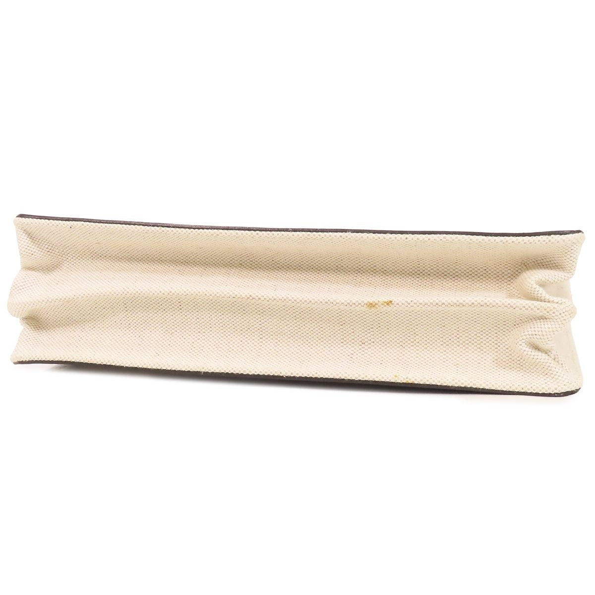 Balenciaga Navy Pochette Ivory Black Canvas Leather 2-Way Clutch — view 3