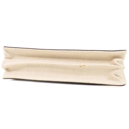 Balenciaga Navy Pochette Ivory Black Canvas Leather 2-Way Clutch — view 3
