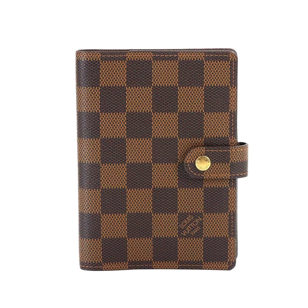 Louis Vuitton Damier Agenda PM Notebook Cover Ebene Brown Gold