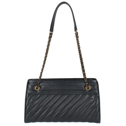 Chanel Calfskin Bias-stitched Shoulder Bag Women