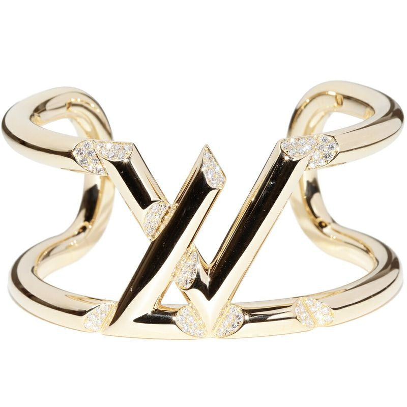 Louis Vuitton Bangle 18K Yellow Gold Diamond 84 P Cuff Volt One