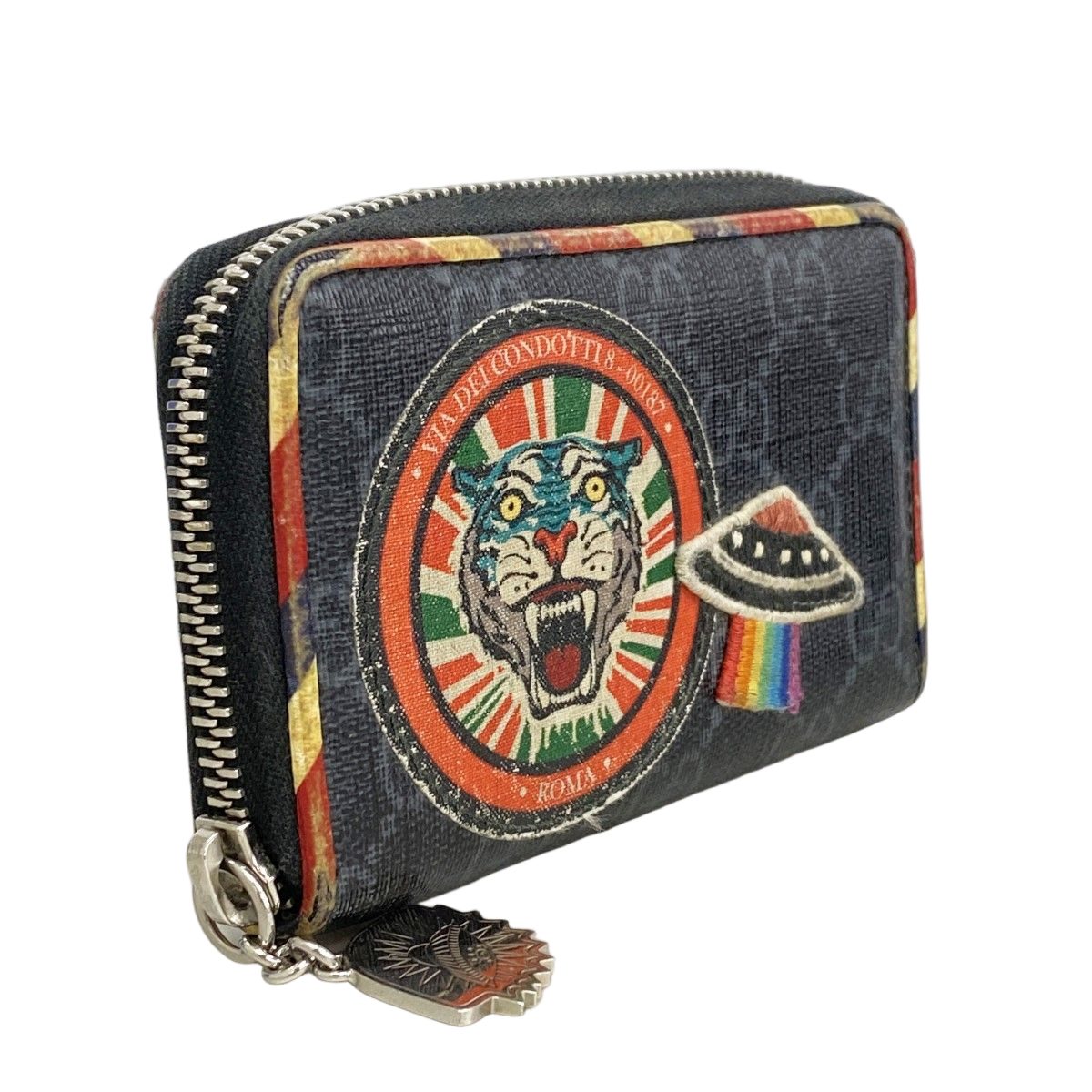 Gucci Coin Case GG Supreme Black Silver — view 2