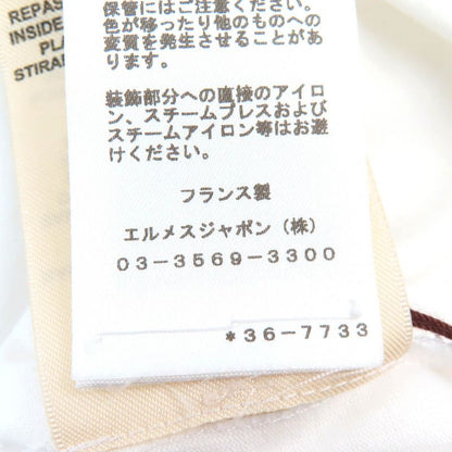 Hermes 2023 100% Cotton Chaine D'ancre Short Sleeve T-shirt White Navy 34 Made