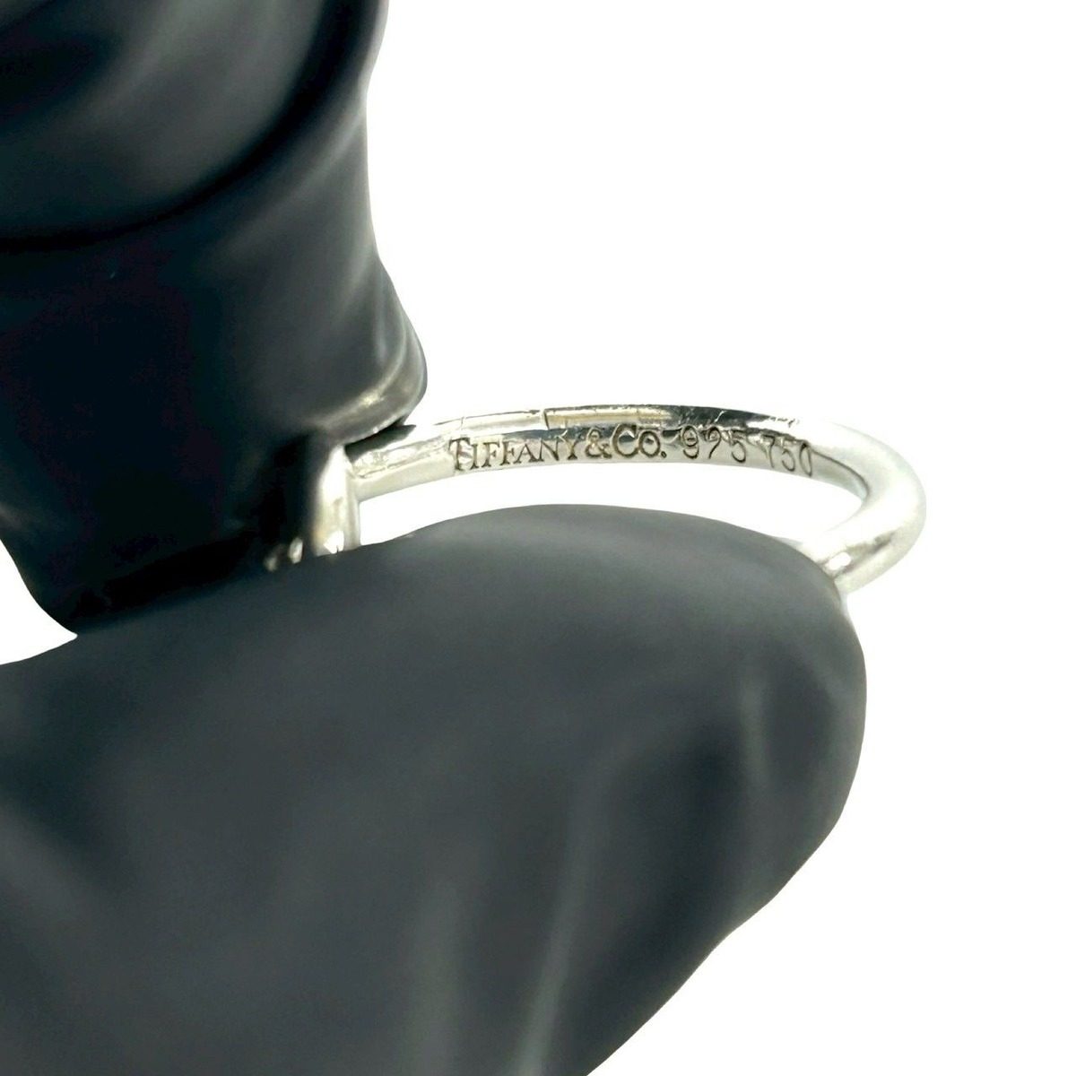 Tiffany & Co Love Knot Ring Hook Eye 18k Yellow Gold Silver — view 4
