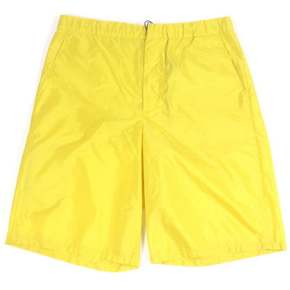 Prada 2021 Sph153 re-nylon Triangle Logo Plate Shorts Yellow