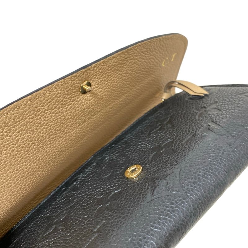 Louis Vuitton Monogram And Empreinte Portefeuille Emilie Long Wallet M62369