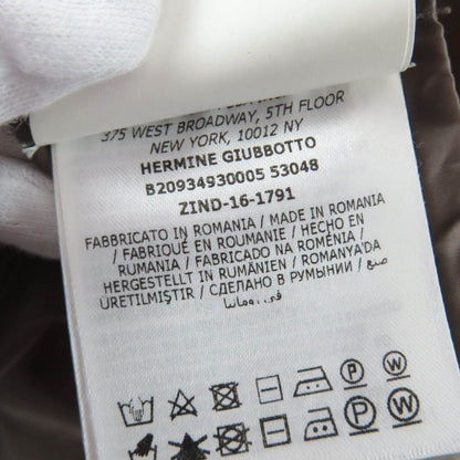 Moncler Hermine Logo Patch with Hood Down Coat Light Brown 0 — view 12