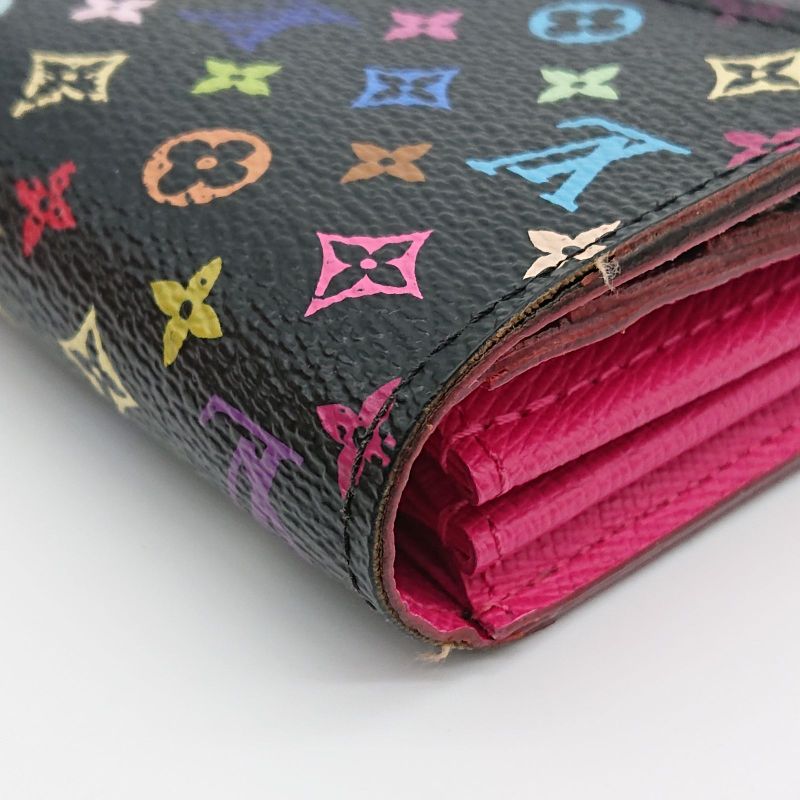 Louis Vuitton Multicolor Sarah Long Wallet Monogram Black