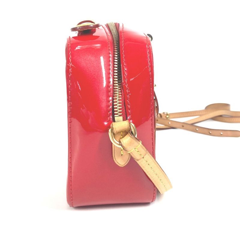 Louis Vuitton Shoulder Bag Santa Monica M90368 Monogram Vernis Canvas Threes Red