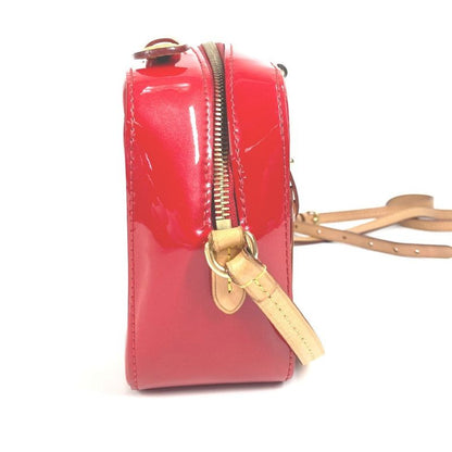 Louis Vuitton Shoulder Bag Santa Monica M90368 Monogram Vernis Canvas Threes Red