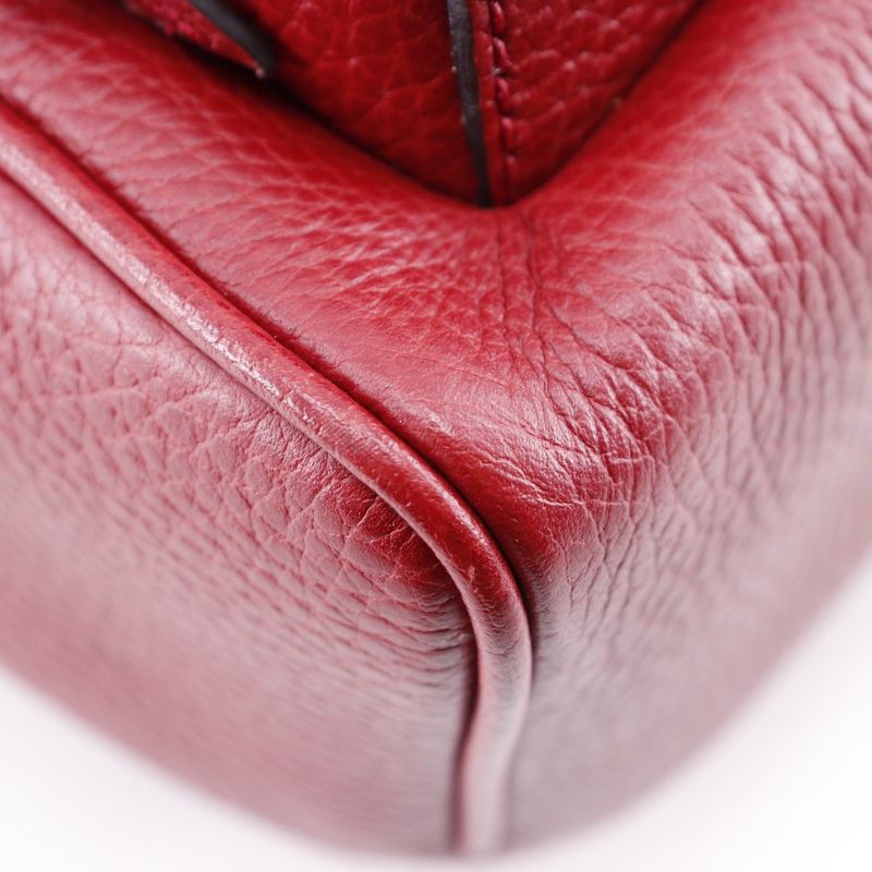 Gucci Soho Interlocking Chain Backpack 536192 Leather Red Women's Backpack/daypa