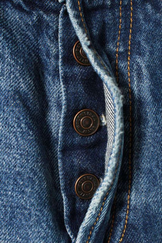 Balenciaga 697885 Tbp48 Slim Fit Damaged Denim Pants Men's 25