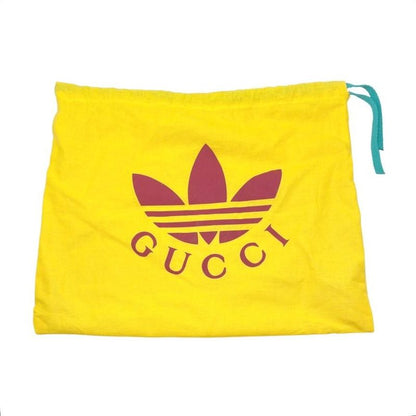 Gucci X Adidas Collaboration Shoulder Bag Horsebit 722009 Logo Chain Black