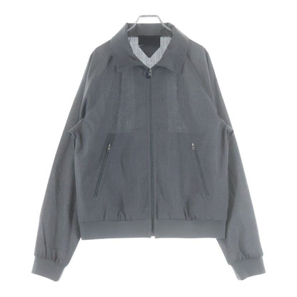 Prada Lihtweight Wool Bomber Jacket Lightweight Zip Up Gray