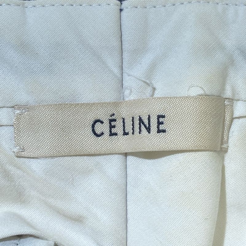 Celine Center Crease Wool Trouser Pants 2 1o4 2945 Navy 38