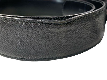 1465 Bulgari Logomania 110/44 Black Silver Hardware Lq-g18-38195 Men's Belt
