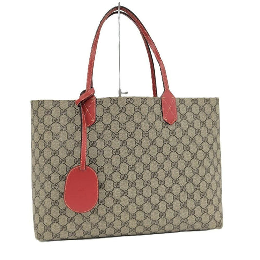 Gucci Reversible Tote GG Supreme Red Beige