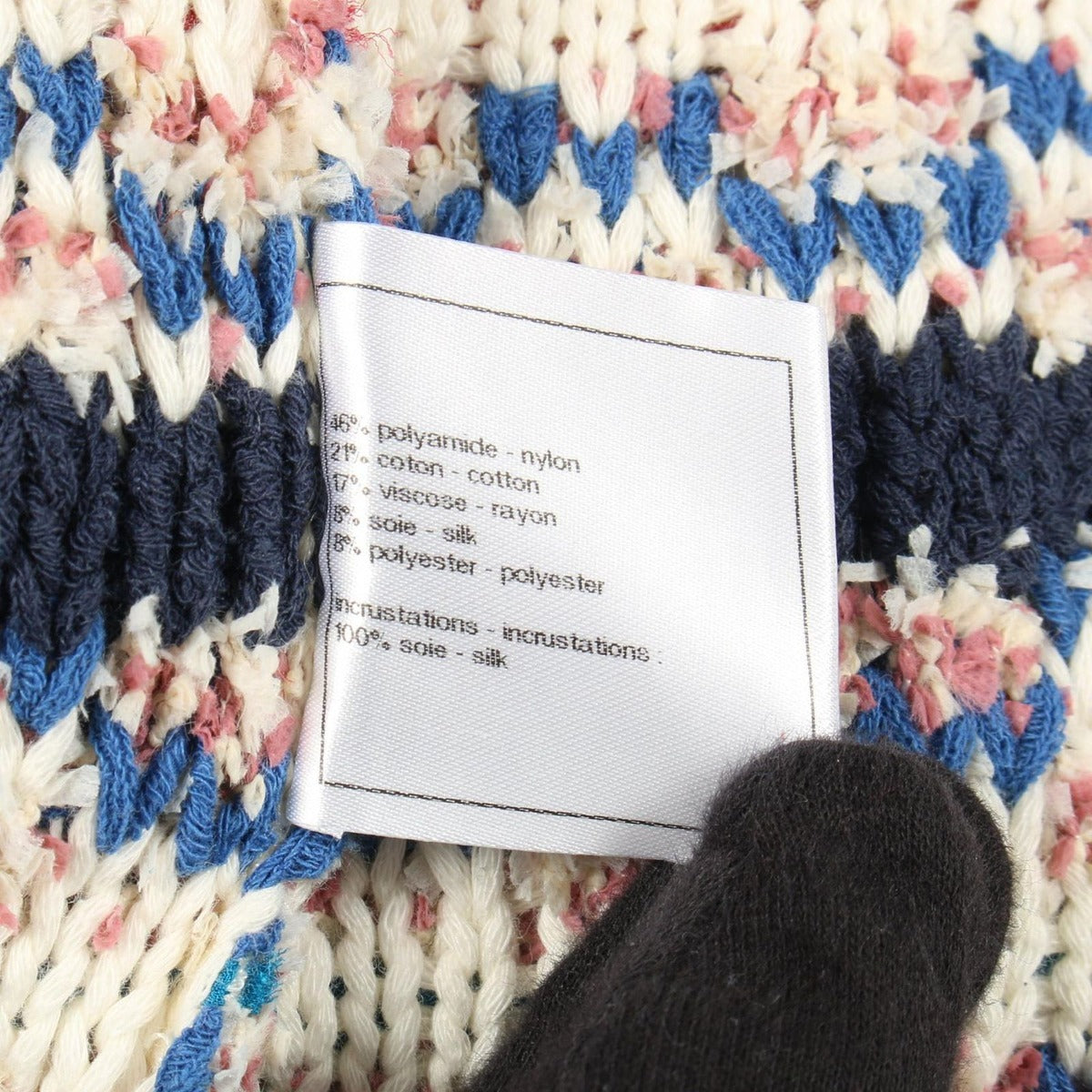 Chanel Dress Gripoix Button Nylon Cotton — view 4