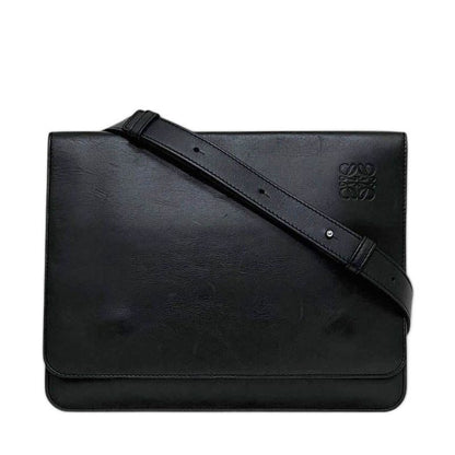 Loewe Shoulder Bag Gusset Flat Messenger Black