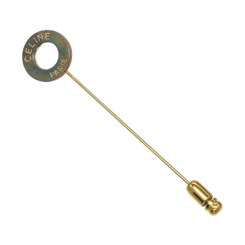 Celine Pin Brooch Gold Plated Ladies 3.1g Brooch